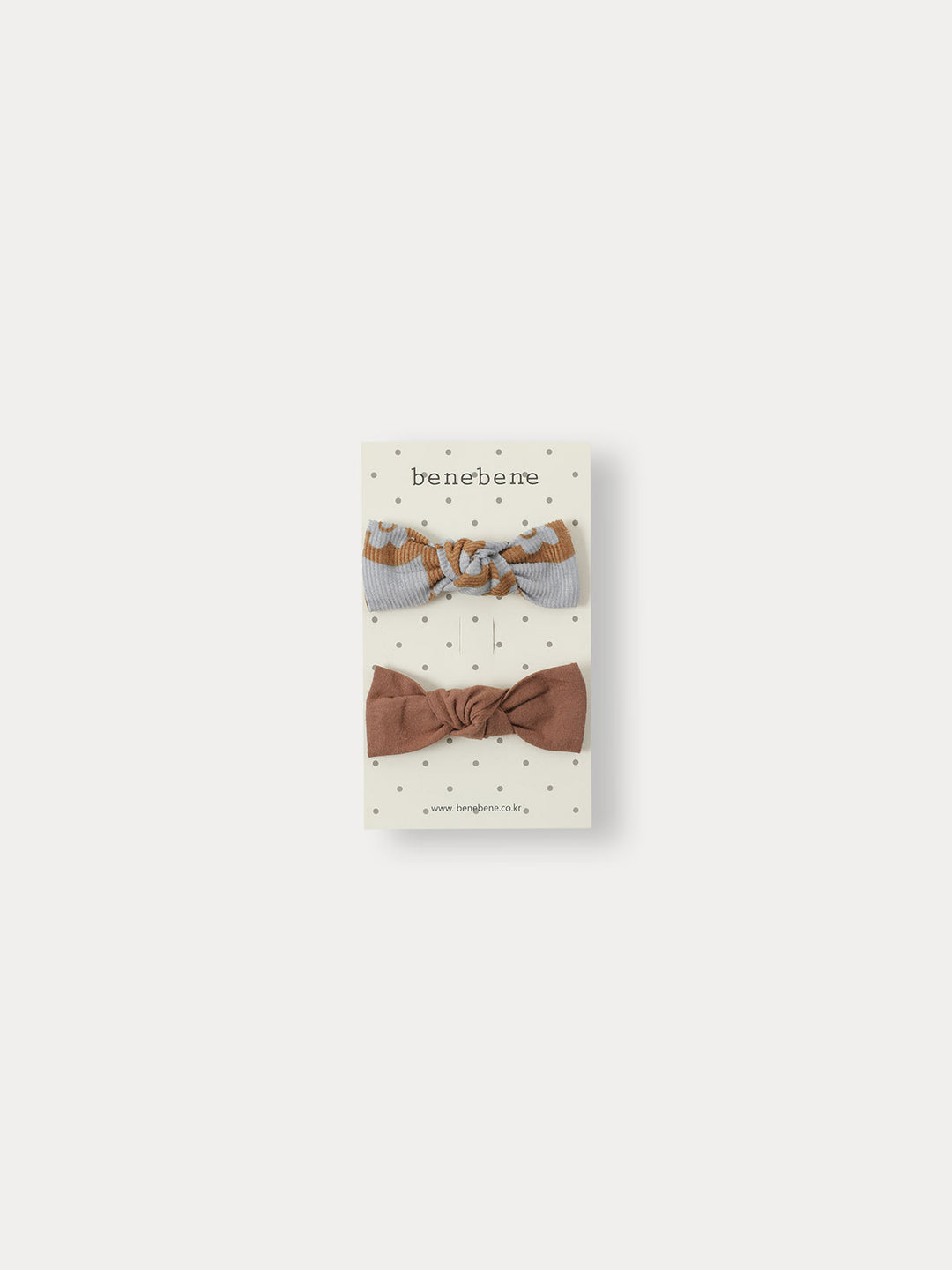 A)Mathieu Ribbon Hair Clip Set-grayish blue