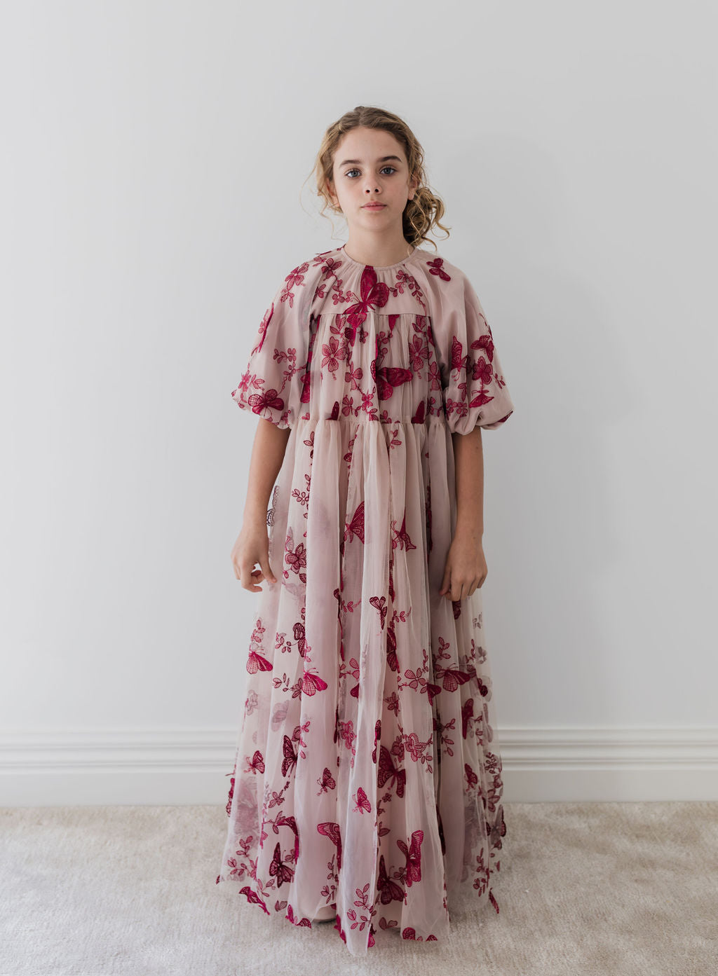 luella maxi dress burgundy 1249 GOWN-Burgundy Butterfly-Mauve/Burgundy – whoopikids Color:Black/Fuchsia PDPTAG4-FF0000-25% OFF IN CART Coffee Cowl Neck Satin Model is an XS