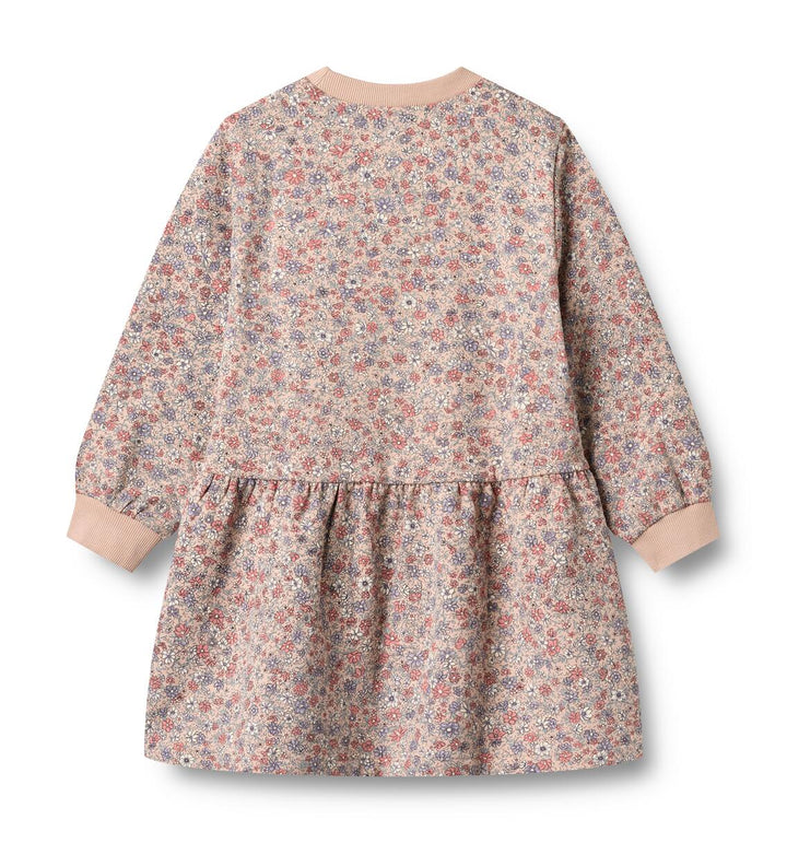 Sweat Dress L/S Zenia (1546-625) rose dust flowers