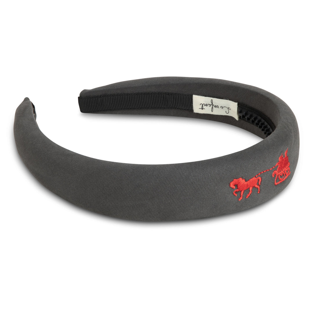 Petite Épopée embroidered hairband-Gray