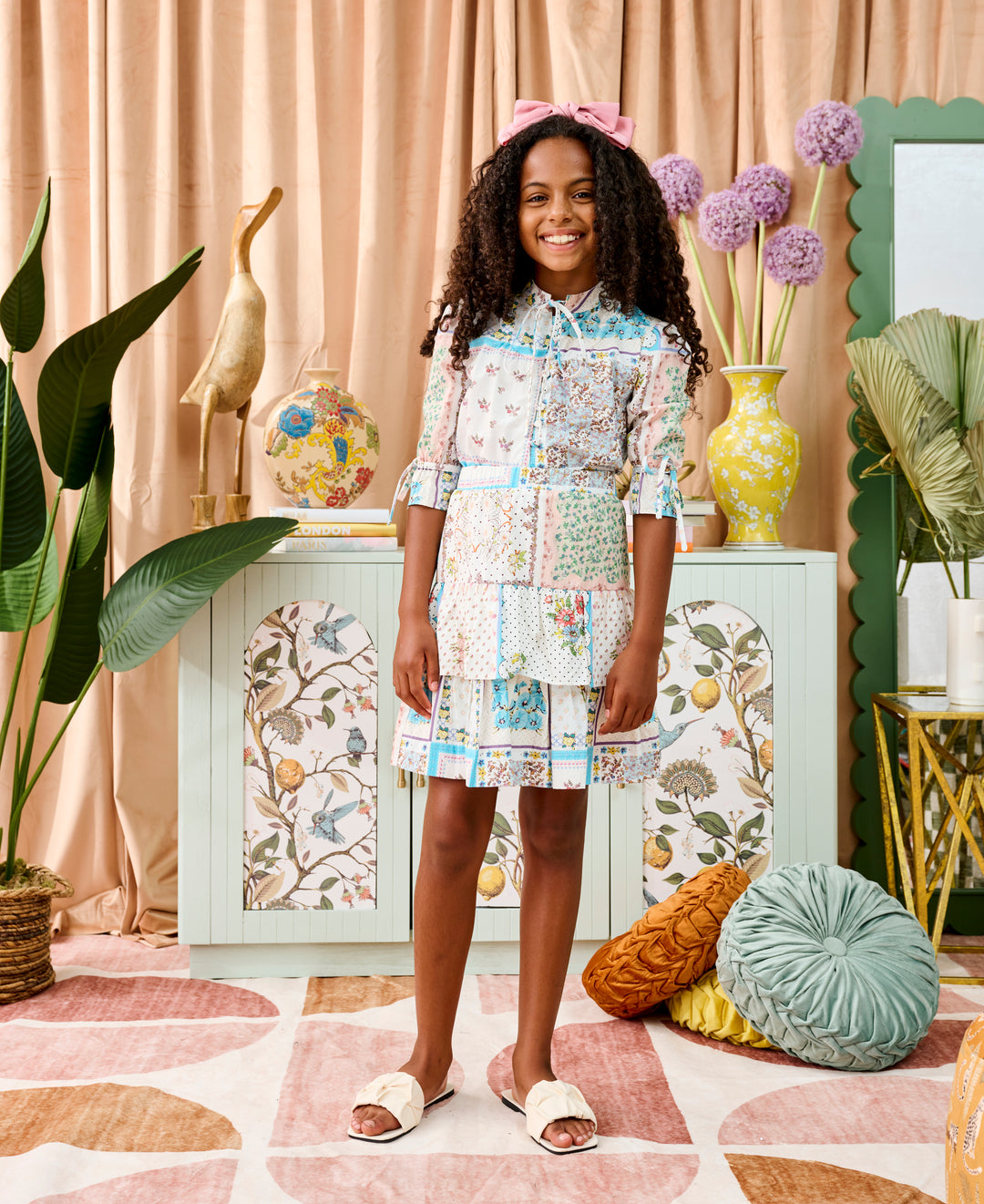 2130/2131FLORAL TOP SKIRT SET