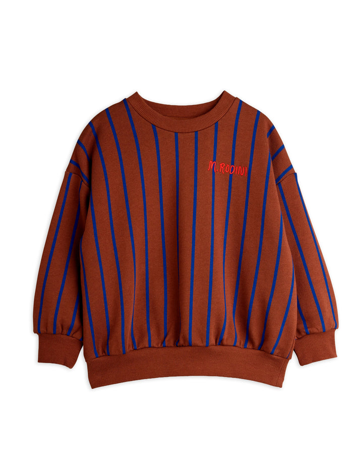 Vertical stripe aop sweatshirt-Brown