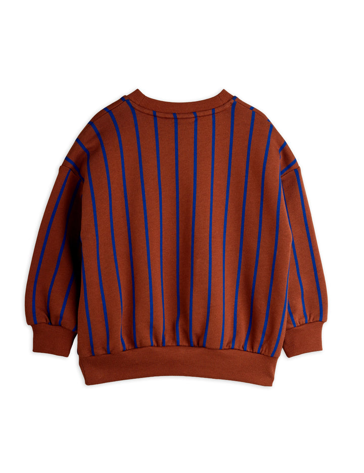 Vertical stripe aop sweatshirt-Brown