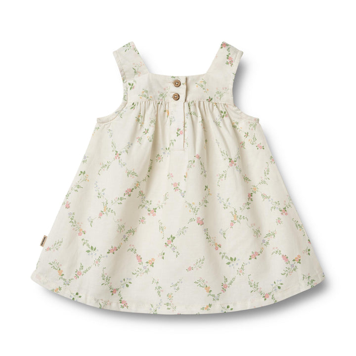 Dress Ayla (5223-261)-Ivory Checked Flowers