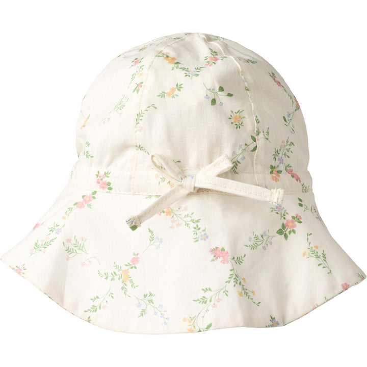Sun Hat Chloe (5980-261)-Ivory Checked Flowers