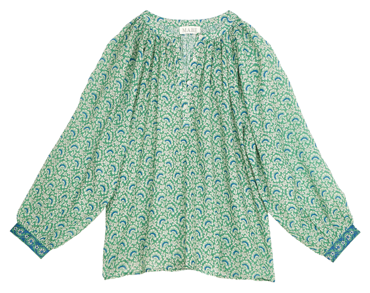 DANA PRINT L/S TOP-GREEN