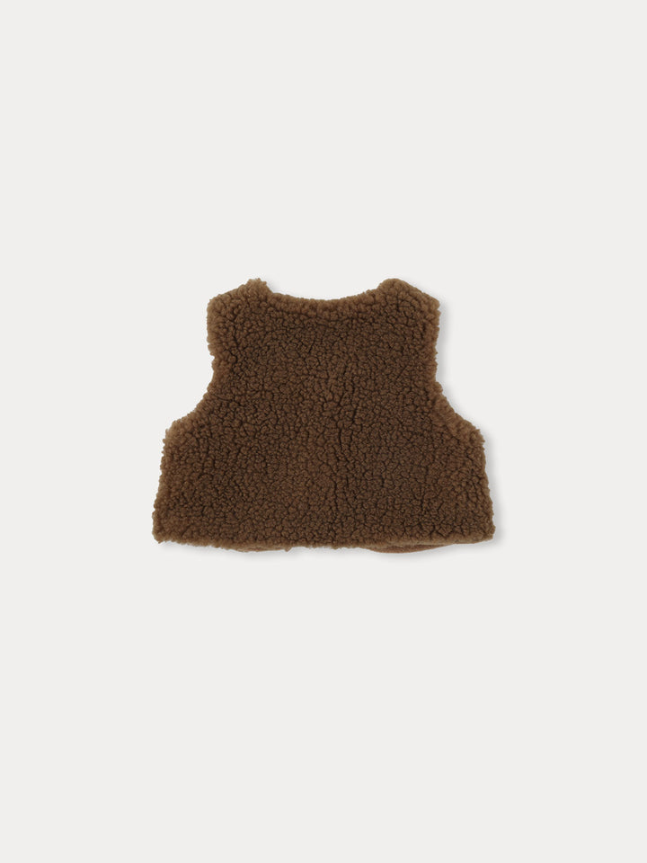 BABY)Dumble Fleece Vest-olive brown