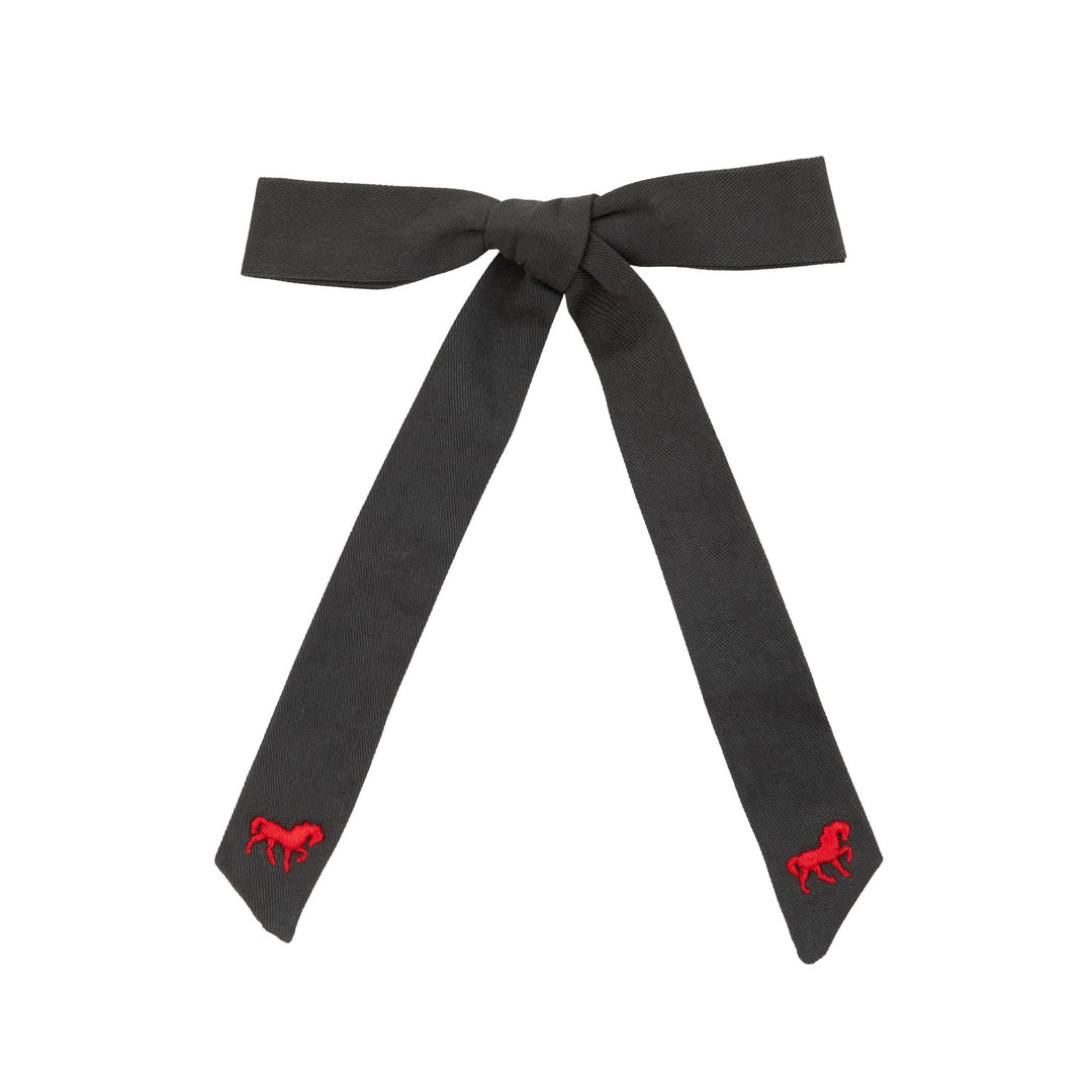 Petite Épopée embroidered bows-Gray