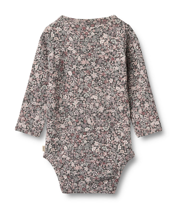 Body L/S Liv (9105-192) purple stone flowers