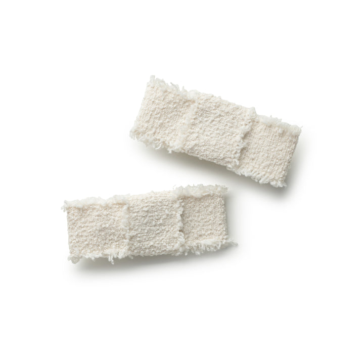 amardc001-Amara deconstructed wooled double clip set-ecru