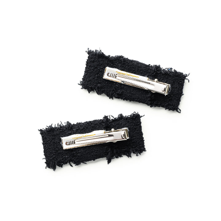 amardc004-Amara deconstructed wooled double clip set-black