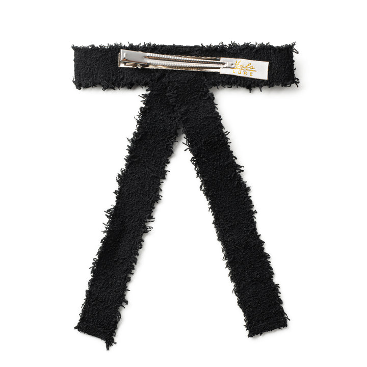 amarl004-Amara deconsctructed woolen long tail clip-black