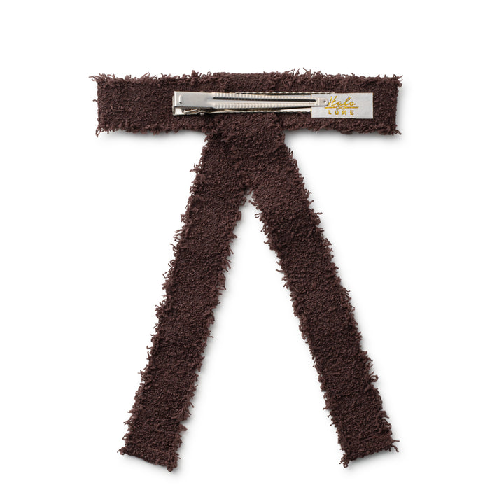 amarl005-Amara deconsctructed woolen long tail clip-chocolate