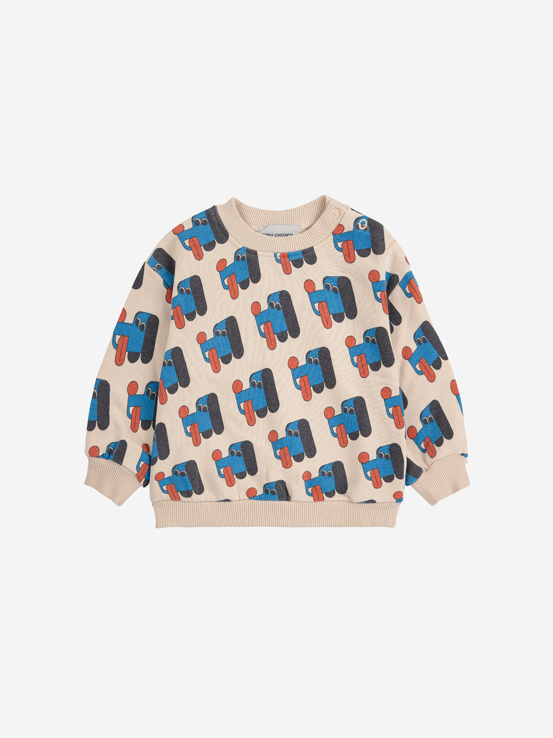 B225AB052-Doggy Mate all over sweatshirt-OFFWHITE