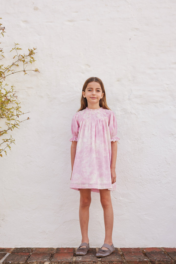 MELODY DRESS-Bubblegum Tie Dye