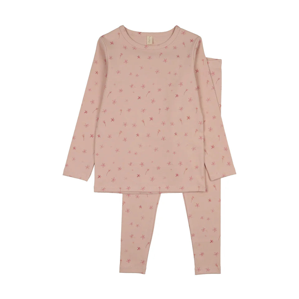 BLW2500S-Velour Floral Long Set-Cotton Floral