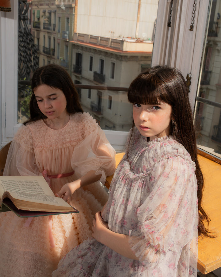 Marisol Dress Pink Roses