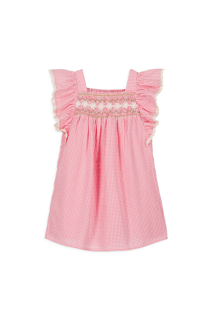 DRESS MARTINE-Pink Fragola Vichy