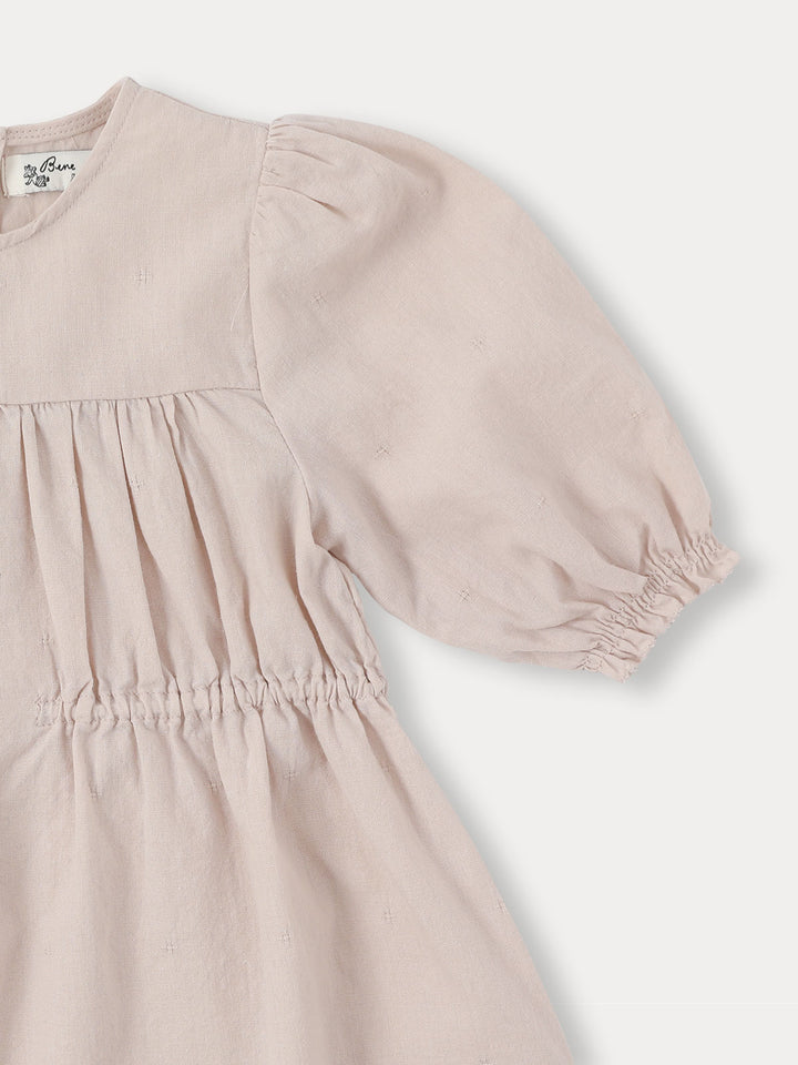 COLLINE JACQUARD DRESS-grayish pink