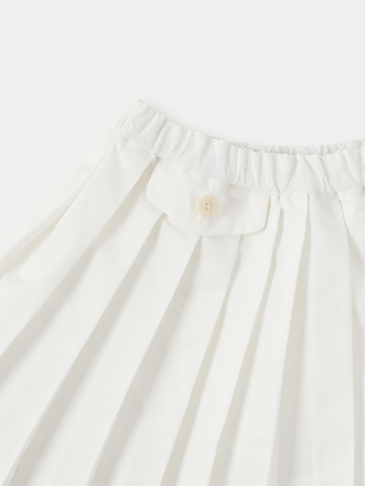 BENEBENE PLEATED SKIRT-white