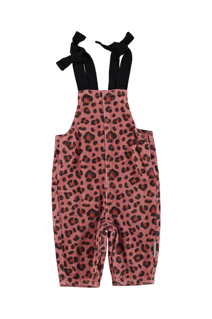 AW25.BM2508-Dungarees | Pink w/ animal print-pink | cotton corduroy