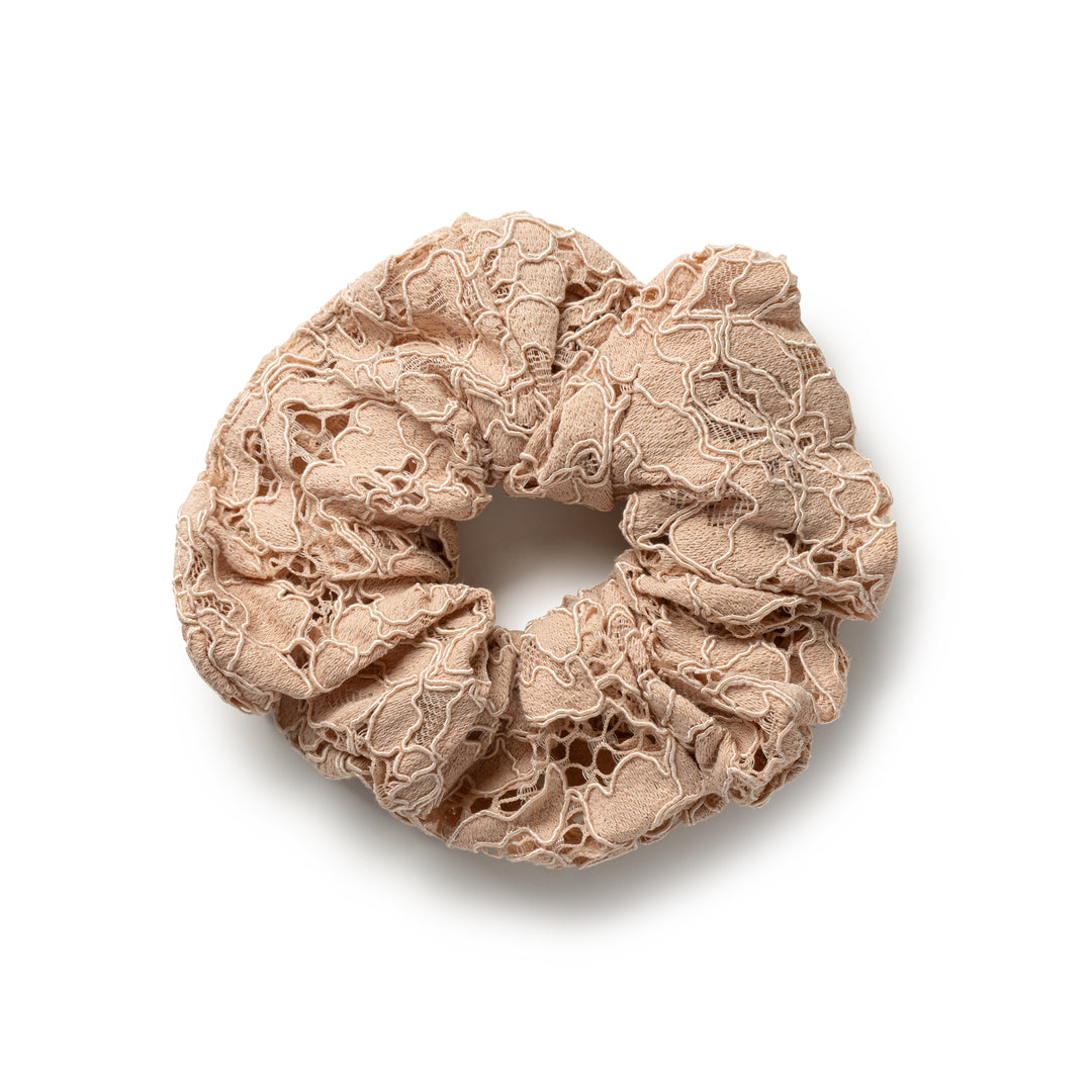 evelis003-Evelina lace scrunchie-sand