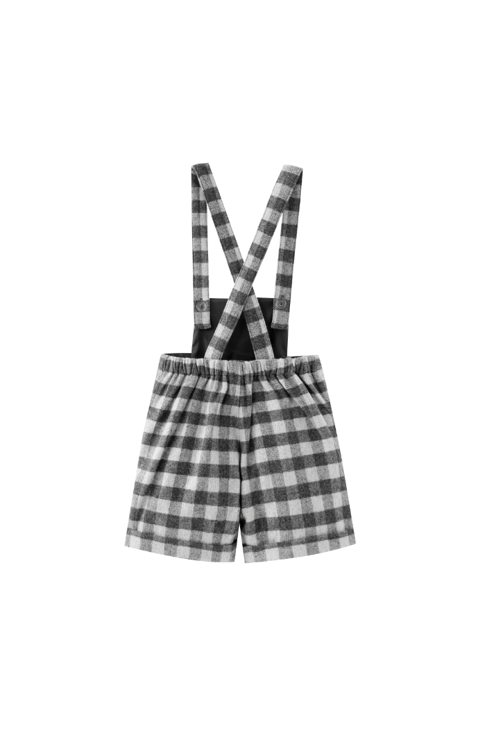 CHECKERED SHORTAL-GREY CHECKERED