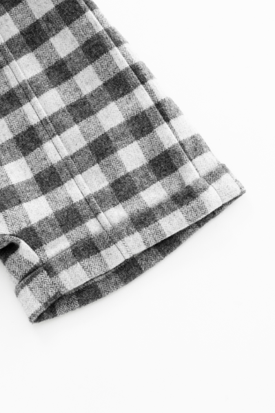 CHECKERED SHORTAL-GREY CHECKERED