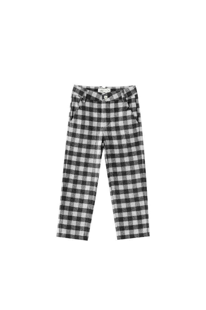 CHECKERED DRESS PANT-GREY CHECKERED