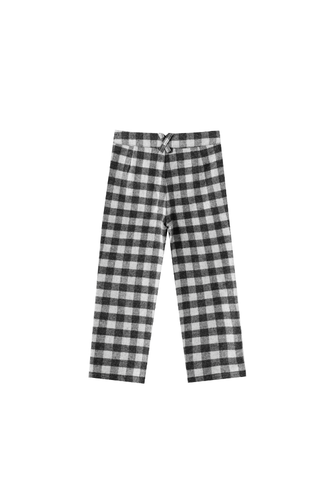 CHECKERED DRESS PANT-GREY CHECKERED