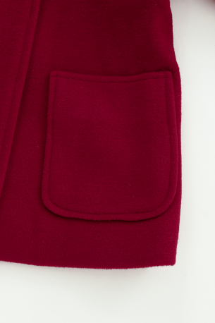 DOUBLE BREASTED WOOL JACKET-RED