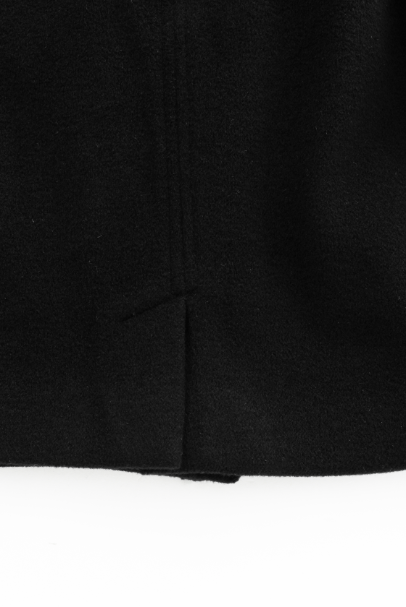 DOUBLE BREASTED WOOL JACKET-BLACK