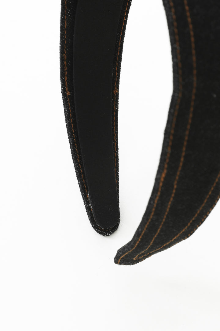 DENIM HEADBAND-BLACK DENIM