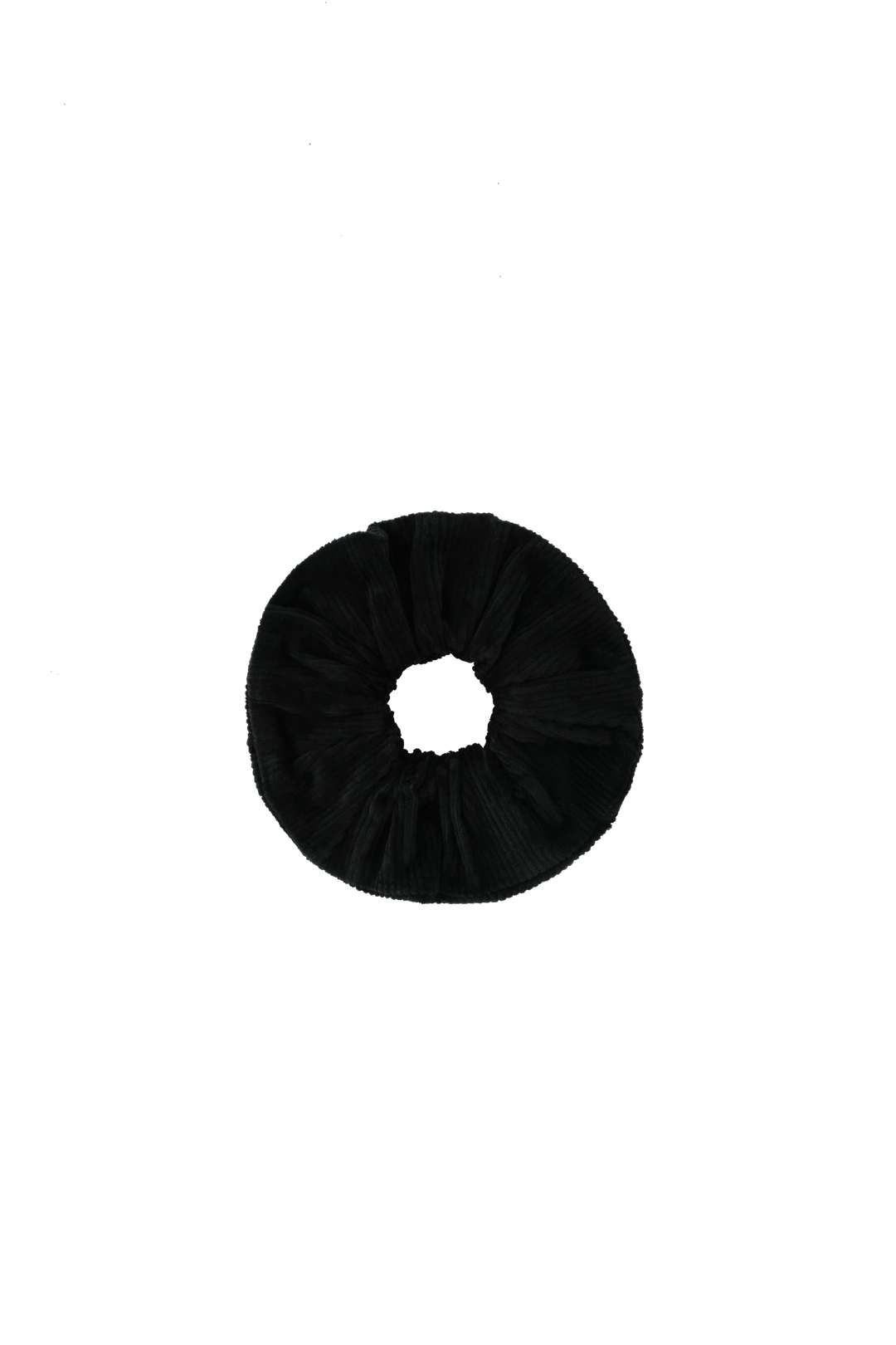 CORDUROY SCRUNCHIE-BLACK