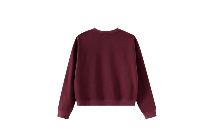 BONJOUR ICON SWEATSHIRT-BURGUNDY