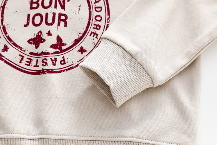 BONJOUR ICON SWEATSHIRT-STONE