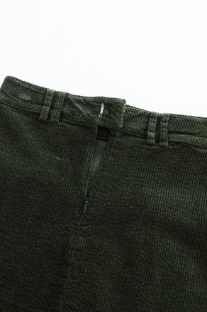 CORDUROY SKIRT WITH POCKETS-GREEN