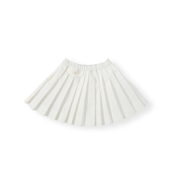 BENEBENE PLEATED SKIRT-white