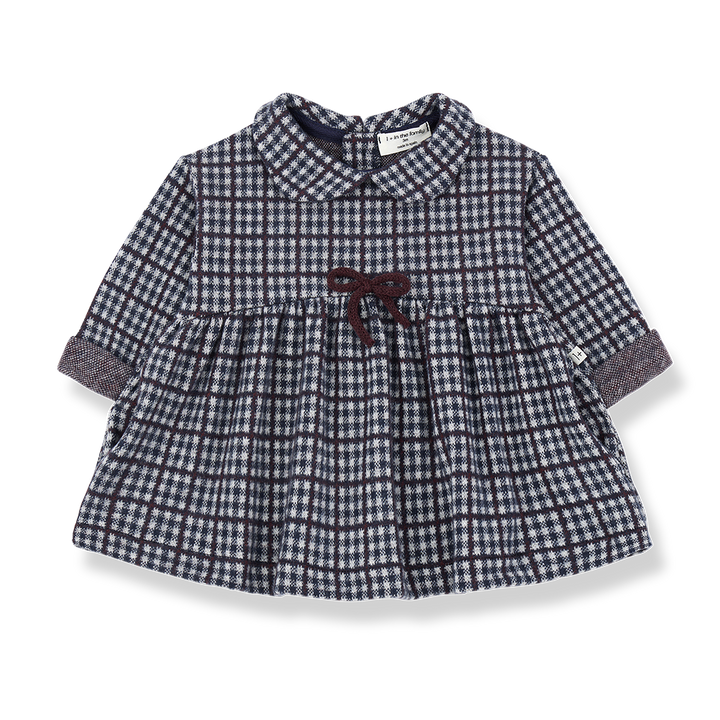 JULIA-collar dress-dark-blue