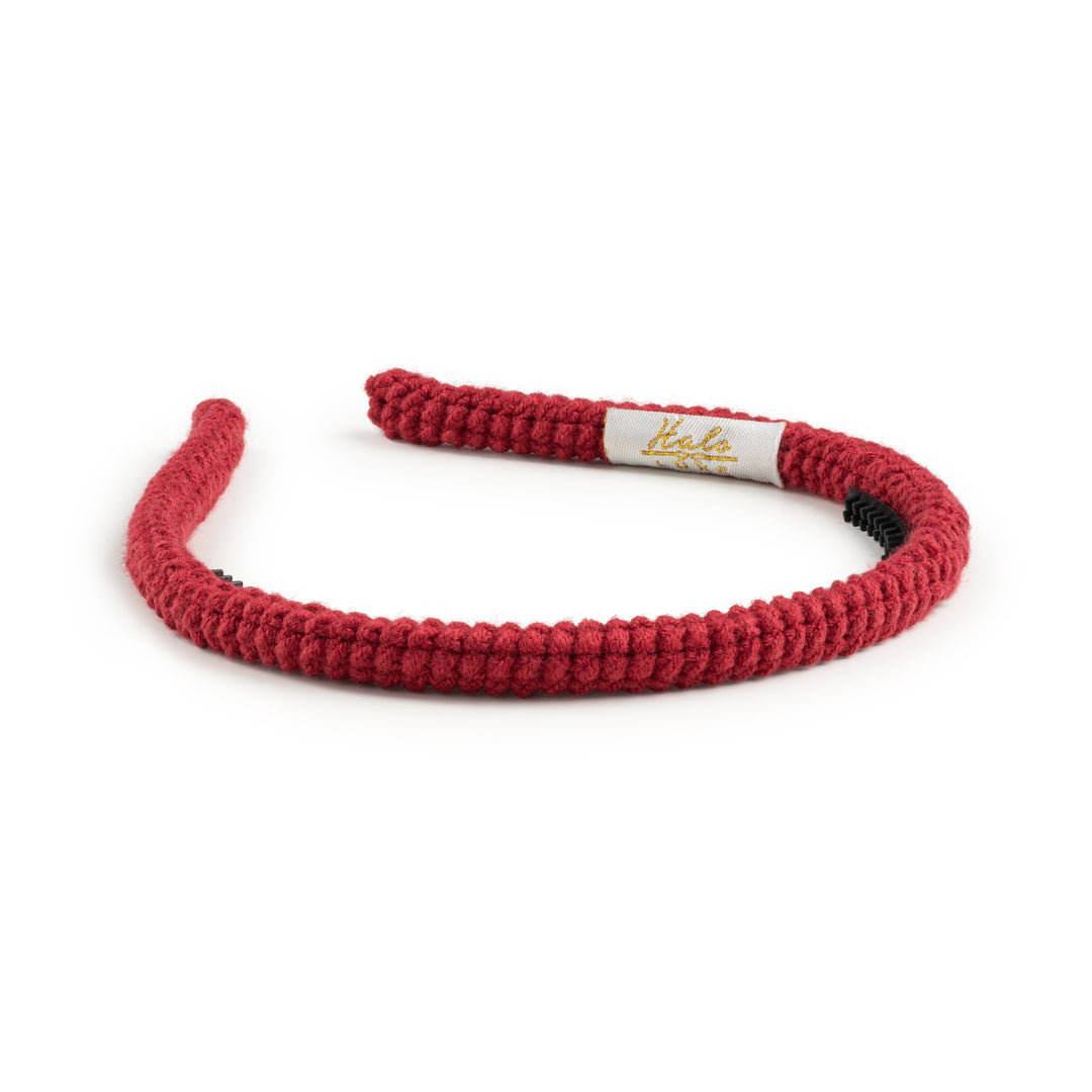 juliah002-Juliana textured knit headband-ruby