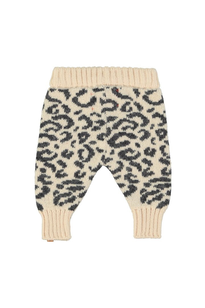 AW25.TRC2502A-Knitted baby leggings | Light pink w/ black animal print-light pink