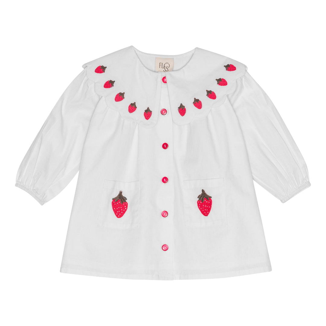 F10491-EVERLYN LS DRESS-Bright White Berry