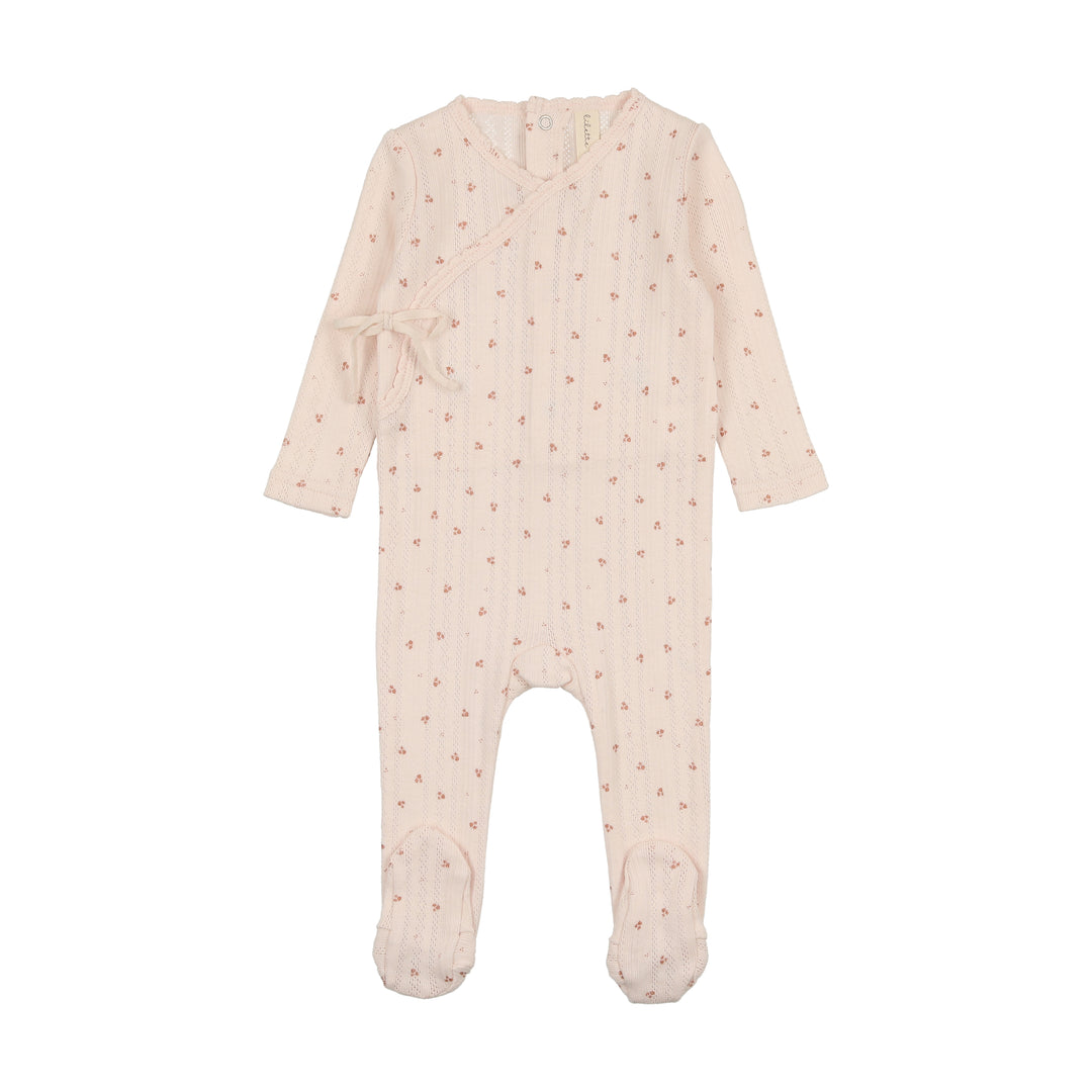 PRINTED POINTELLE WRAP FOOTIE-pale Pink