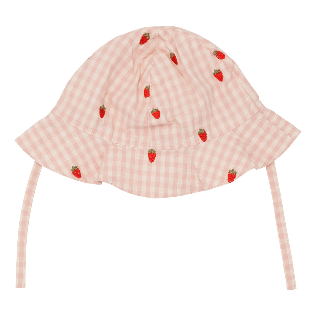 F10465-DOLLY SUNHAT-Pink Berry Gingham