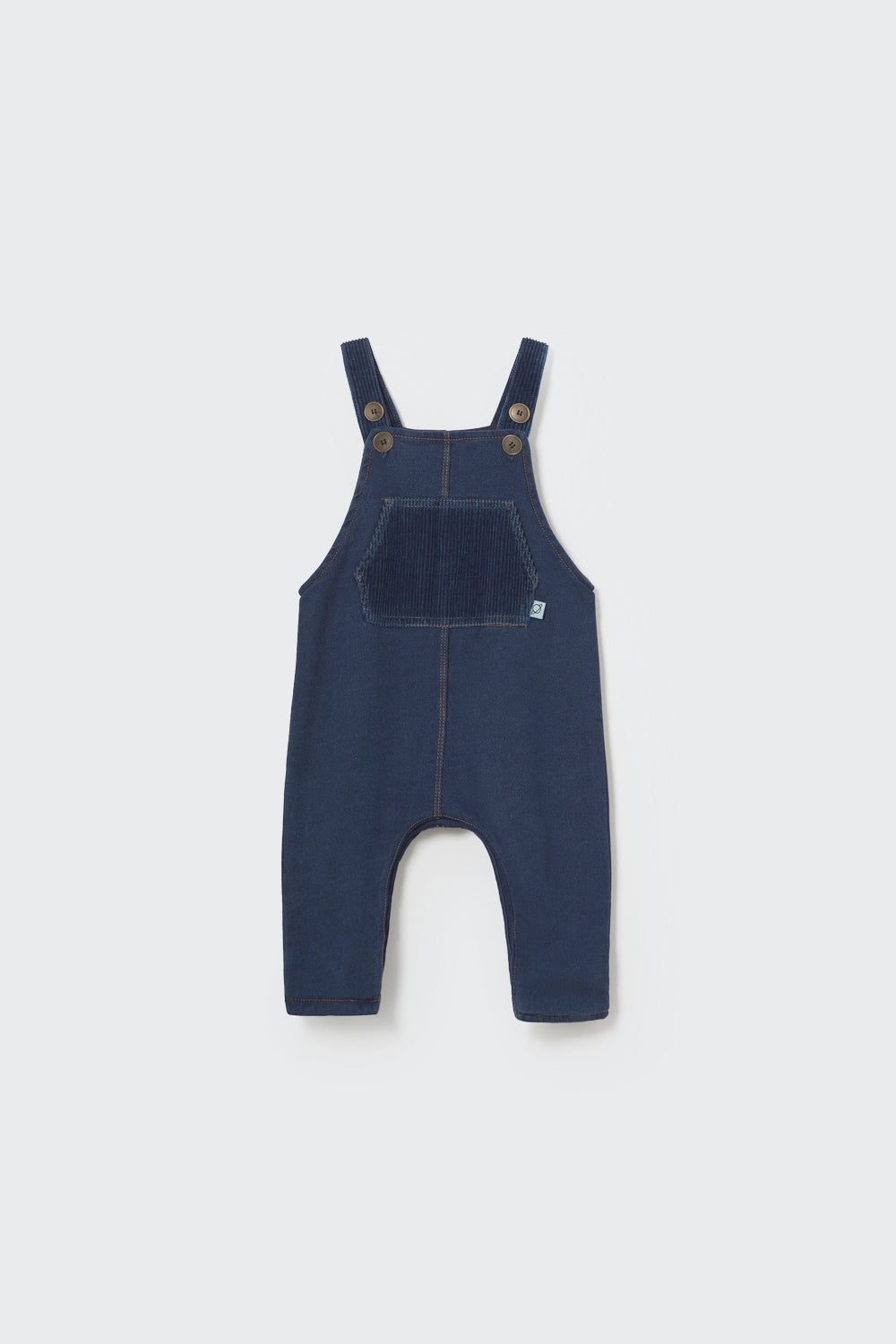 SAM288w5-Dobby denim baby overalls-denim