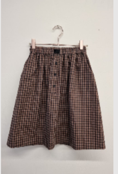 Parana-Skirt-Brown checks