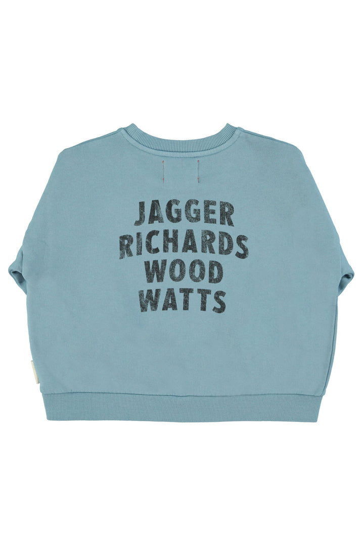 AW25.FLP2503BUSA-Sweatshirt | Blue w/ logo print-blue | carded organic cotton fleece