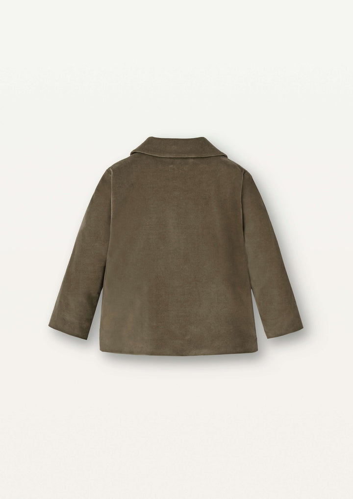 Mod.52.2 Green velvet coat with lapel