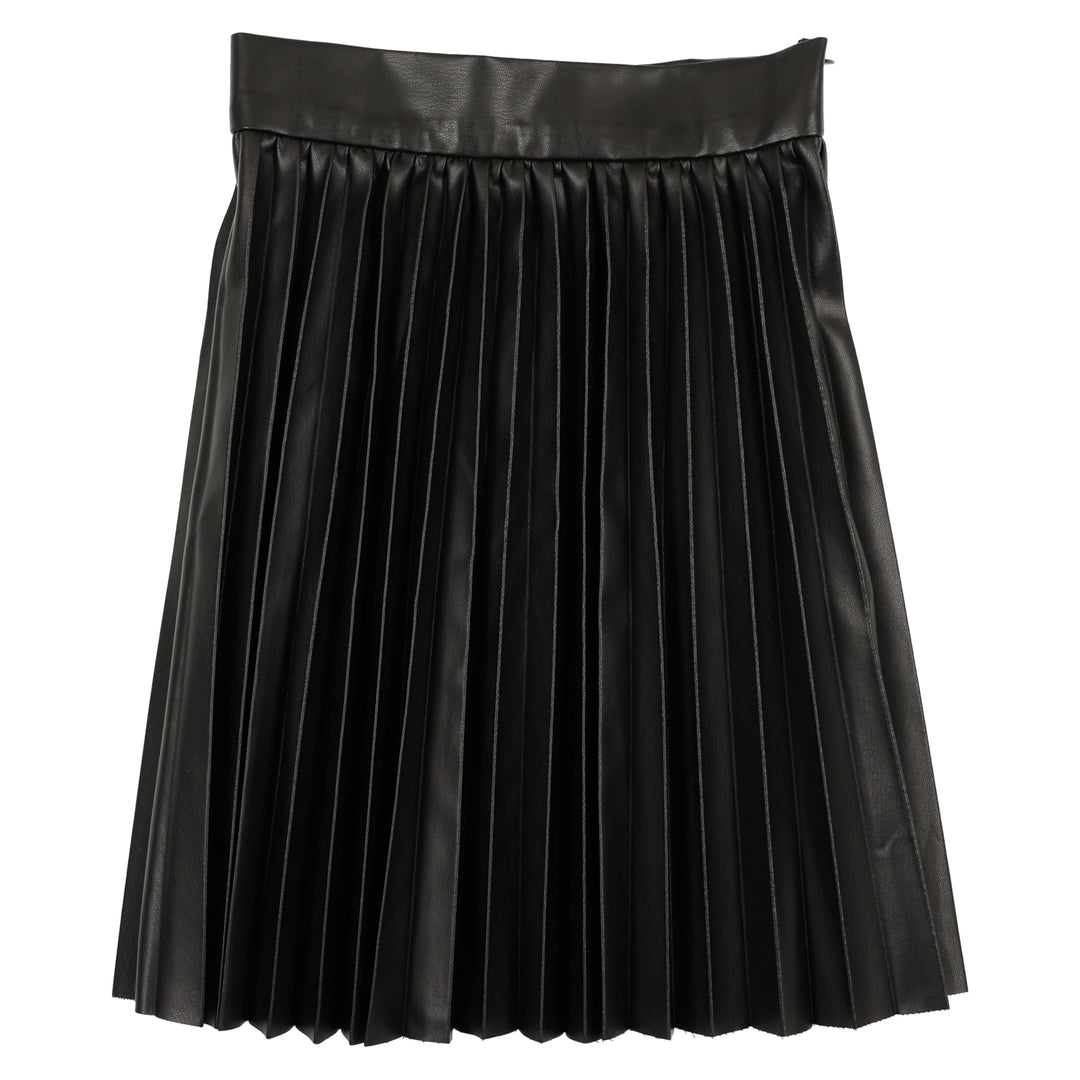 21-212A-Leather Skirt-Black