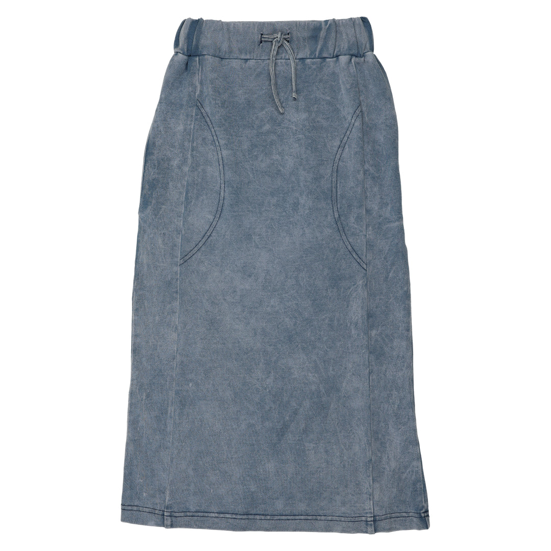 21-063B-Stitch Skirt-Blue Wash